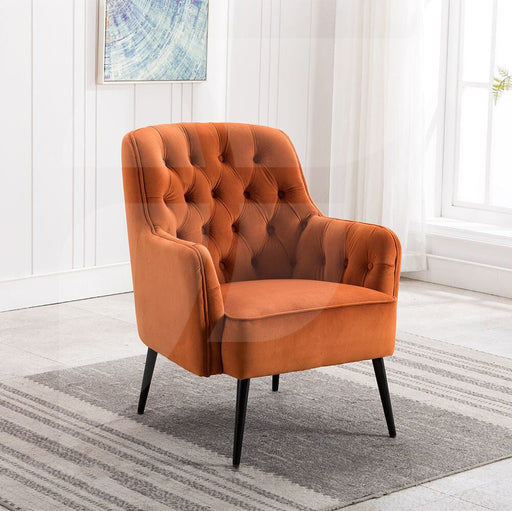 Miley Pumpkin Velvet Armchair Chairs supplier 175 