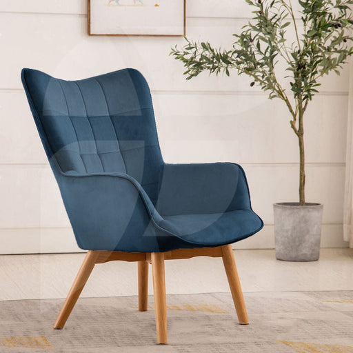 Kayla Velvet Midnight Blue Armchair Chairs supplier 175 