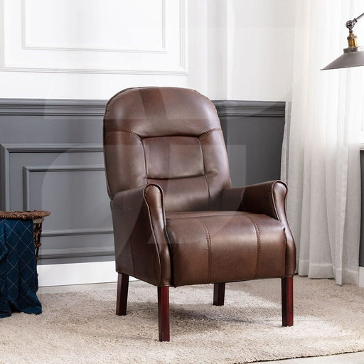 Barna Tan Faux Leather Armchair Chairs supplier 175 