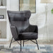 Mason Black Faux Leather Armchair Chairs supplier 175 