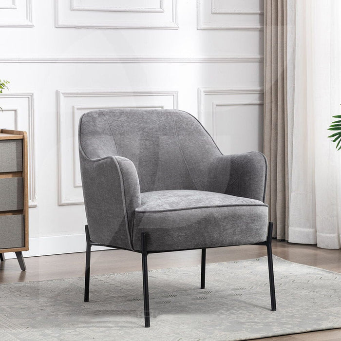 Susana Grey Velvet Armchair Chairs supplier 175 