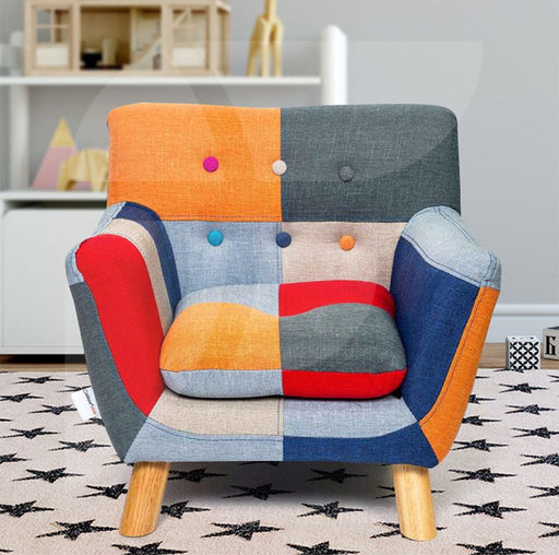 Annah Linen Patchwork Linen Kids Comfort Chairs supplier 175 