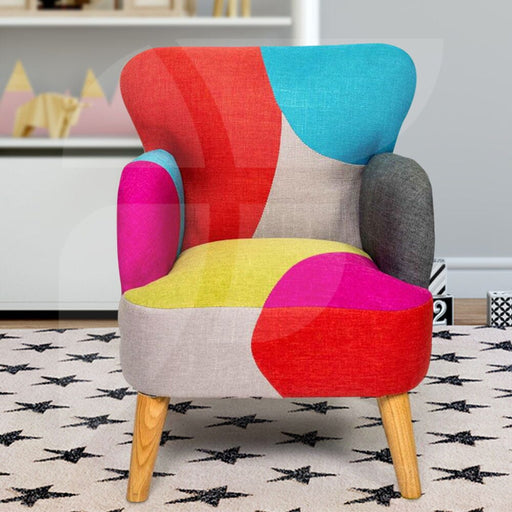 Lily Linen Patchwork Linen Kids Comfort Chairs supplier 175 