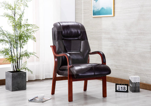 Orthopedic Chair Burgandy Faux Leather Armchair Chairs supplier 175 