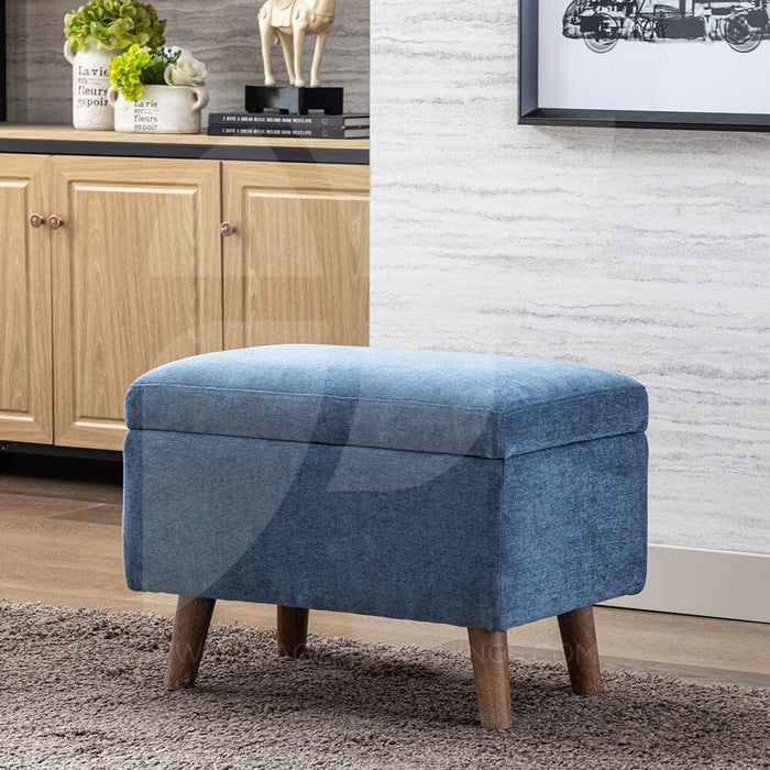 Nina Denim Blue Footstool Chairs supplier 175 