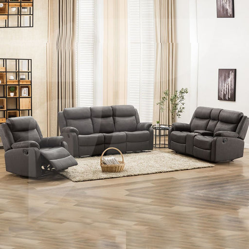 Bruno Slate Faux Suede Reclining Chair Arm Chairs, Recliners & Sleeper Chairs supplier 175 