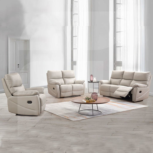 Carson Leather Light Grey Reclining Chair Arm Chairs, Recliners & Sleeper Chairs supplier 175 