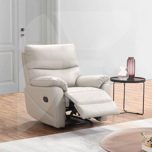 Carson Leather Light Grey Reclining Chair Arm Chairs, Recliners & Sleeper Chairs supplier 175 