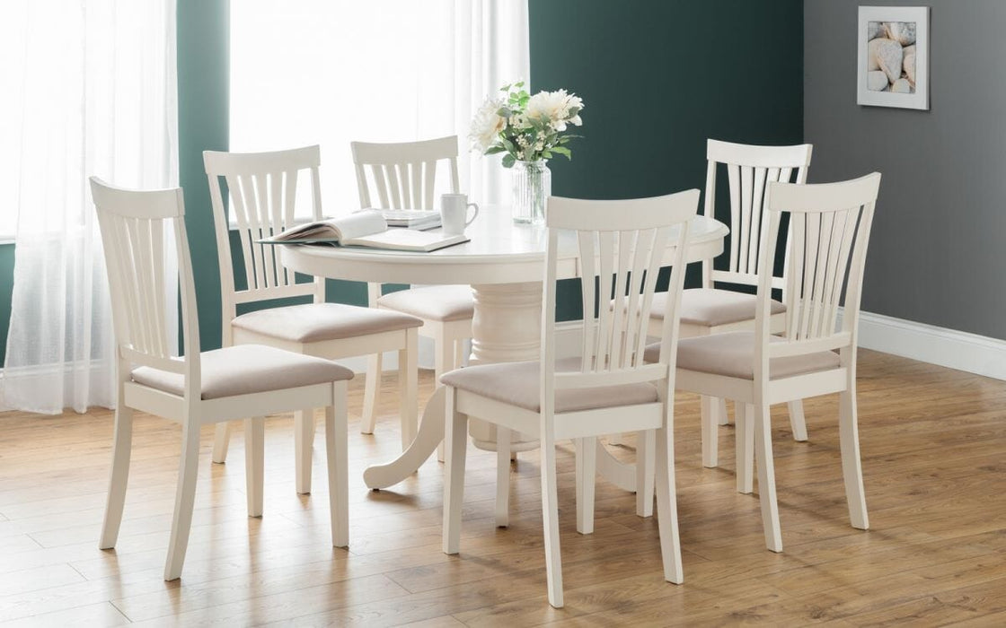 Stanmore Ivory Chair (2 Per Box) Dining Chairs Julian Bowen V2 