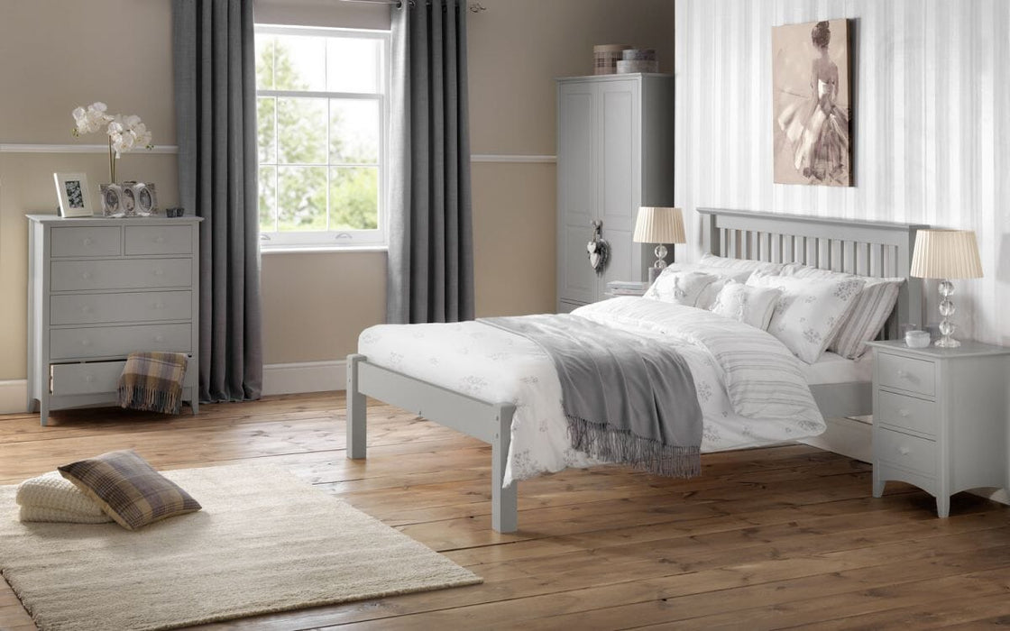 Barcelona Bed Frame - Low Foot End Dove Grey Bed Frames Julian Bowen V2 