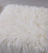 Heavy Shag Faux Sheepskin Ottoman-White Stools/Benches Derrys 