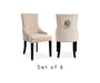 Set of 6 Lion Chair - Cream *Special* Dining Chairs Derrys 