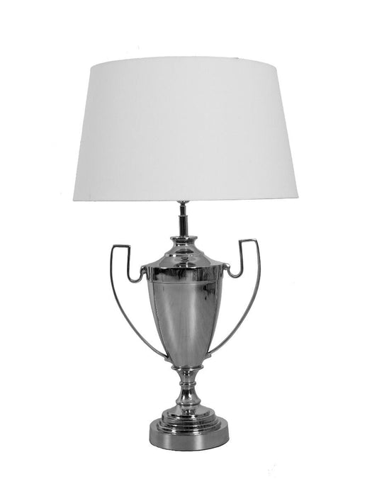 Nickel Trophy Lamp-Cream Lamp Derrys 