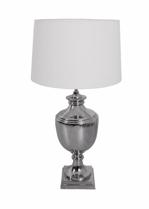 Nickel Parma Table Lamp Cream Derrys 