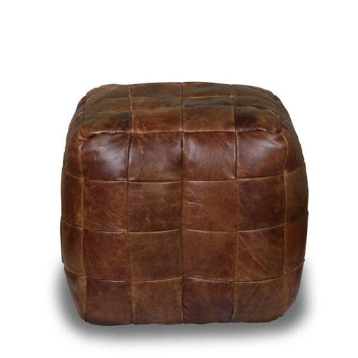Bean Bag Cube in Brown Cerato Leather Chair Supplier 172 
