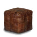 Bean Bag Cube in Brown Cerato Leather Chair Supplier 172 