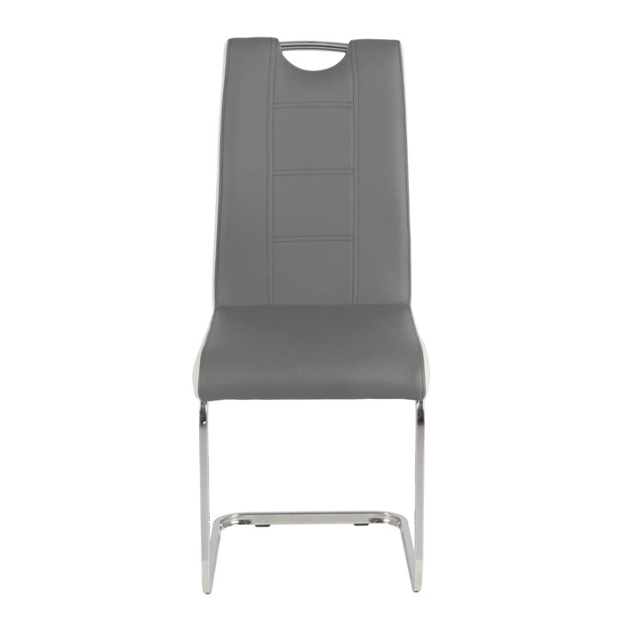 Rimini Chair Dark Grey PU Dining Chair Gannon 