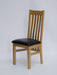 Perugia Oak Dining Chair with Brown seat pad Dining Chair GBH 