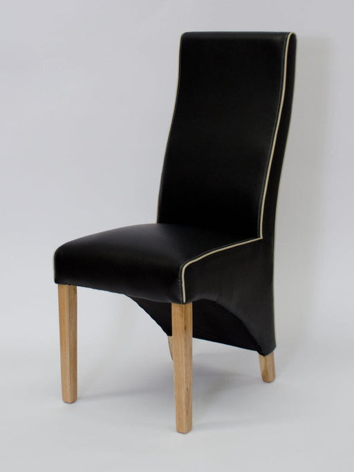 Wave Noir/Bone Contrast piping Dining Chair Dining Chair GBH 