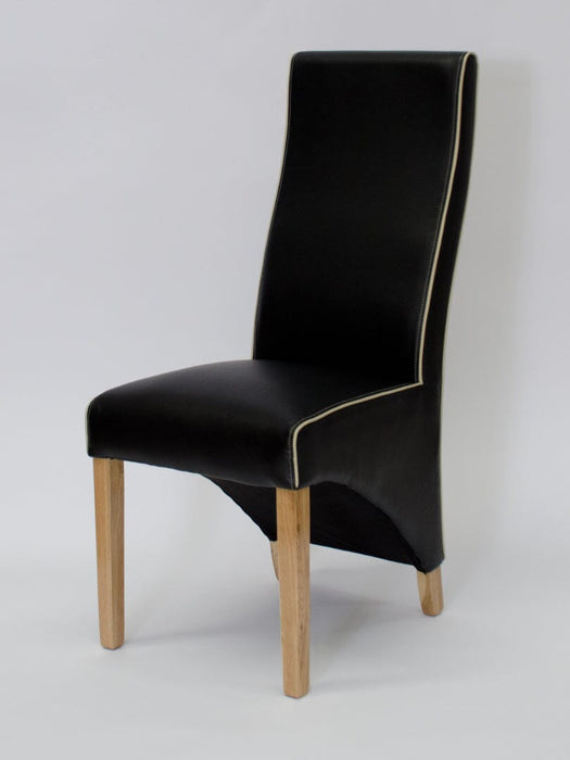 Wave Noir/Bone Contrast piping Dining Chair Dining Chair GBH 