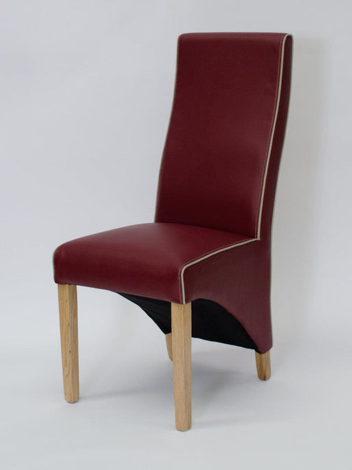 Wave Ruby/Bone Contrast piping Dining Chair Dining Chair GBH 