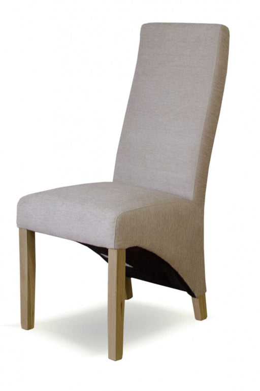 Chenille Fabric Wave Chair (BEIGE) Dining Chair GBH 