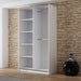 Wardrobe Tokyo 120cm White+Mirror Sliding Wardrobes Home Centre Direct 