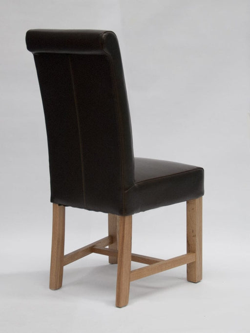 Chunky Scroll dining chair (Brown/Oak) – BYCAST Dining Chair GBH 