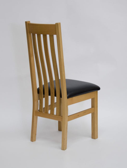 Perugia Oak Dining Chair with Brown seat pad Dining Chair GBH 