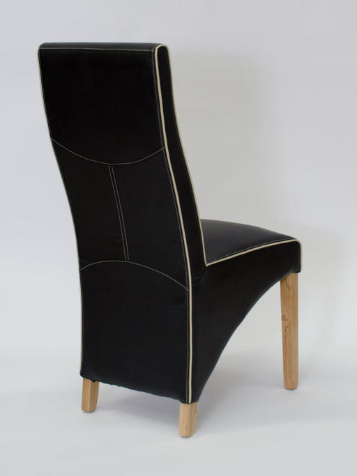 Wave Noir/Bone Contrast piping Dining Chair Dining Chair GBH 