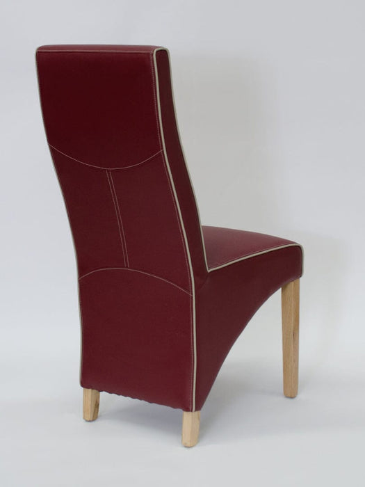 Wave Ruby/Bone Contrast piping Dining Chair Dining Chair GBH 