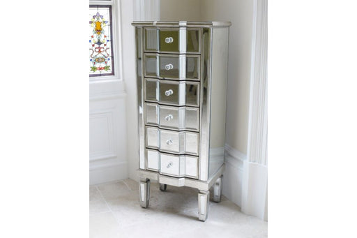 Mirrored Tall Boy Chest of Drawers Sup170 