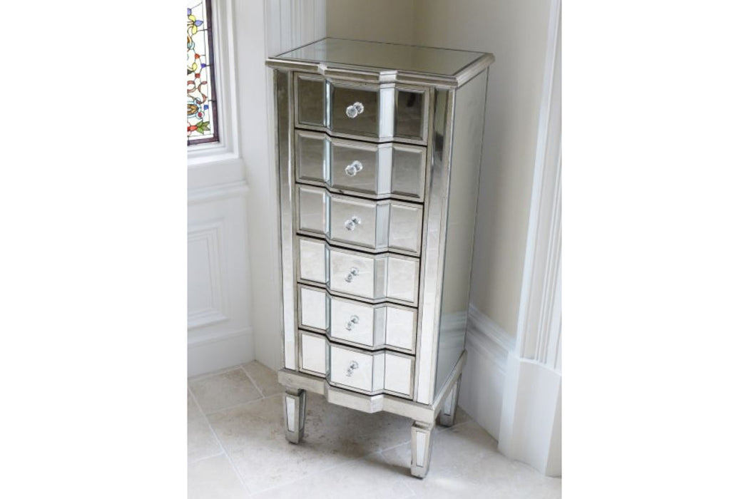 Mirrored Tall Boy Chest of Drawers Sup170 