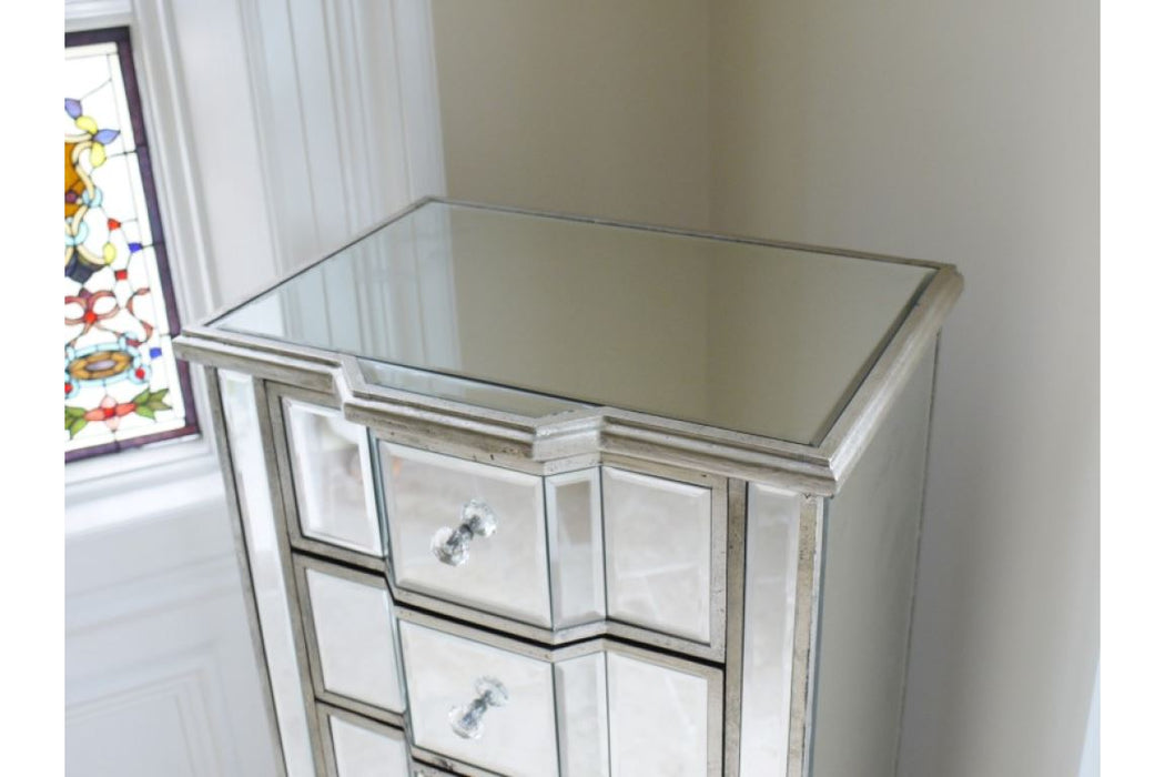 Mirrored Tall Boy Chest of Drawers Sup170 