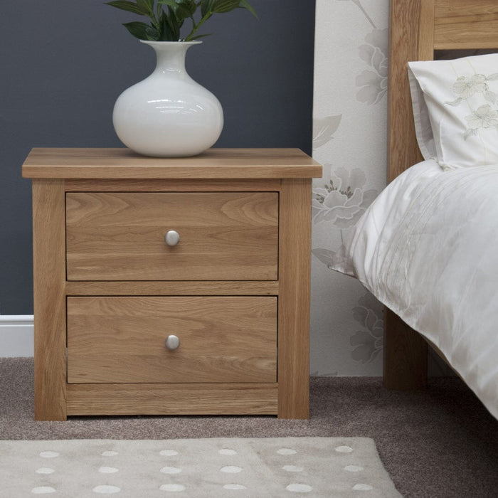 Torino 2 Drawer Wide Bedside Cabinet Bedside Cabinet GBH 