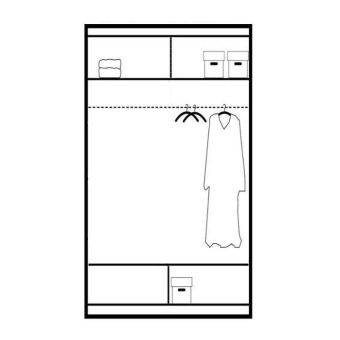 Wardrobe Rome 120 White Sliding Wardrobes Home Centre Direct 