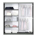 Wardrobe Tokyo 200cm Graphite + Mirror Sliding Wardrobes Home Centre Direct 