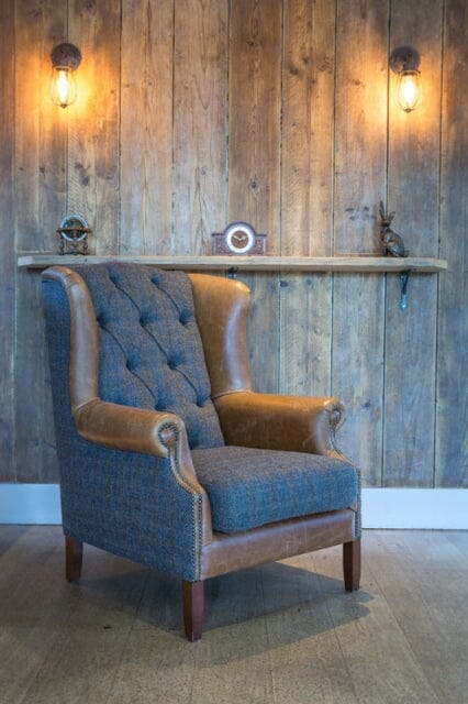 Wing Armchair - Moreland Harris Tweed Arm Chairs Supplier 172 