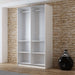 Wardrobe Tokyo 120cm White+Mirror Sliding Wardrobes Home Centre Direct 