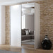 Wardrobe Tokyo 150cm White+Mirror Sliding Wardrobes Home Centre Direct 