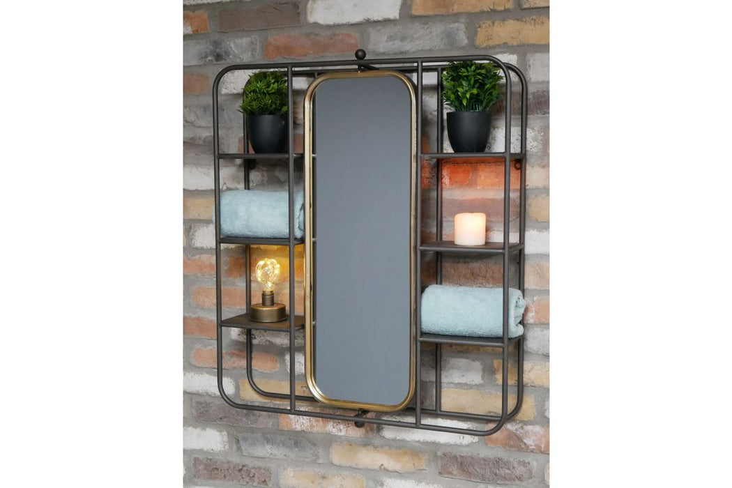 Wall Unit With Mirror Wall Rack Sup170 