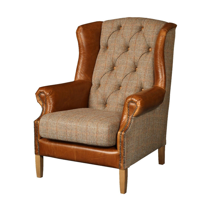 Kew Wing Armchair - Hunting Lodge Harris Tweed Arm Chairs Supplier 172 