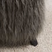 Heavy Shag Faux Sheepskin Cube Stool- Grey Stools/Benches Derrys 