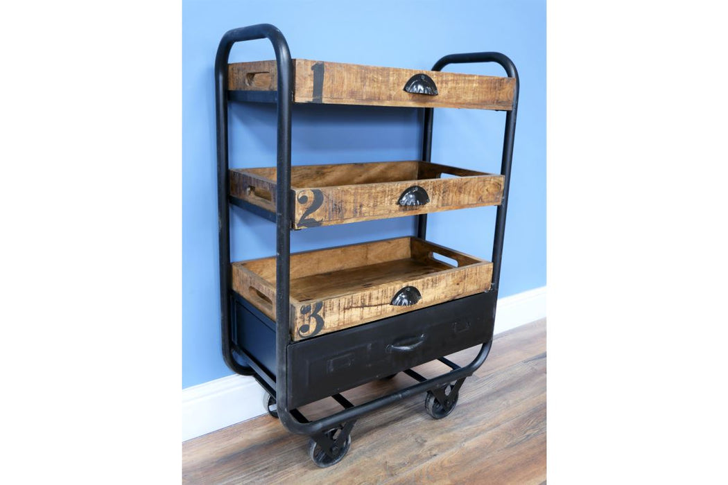 Industrial Trolley Wine Racks Sup170 