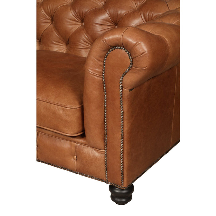 Gotti Club 3 Seater Brown Tan Leather Sofas Supplier 172 