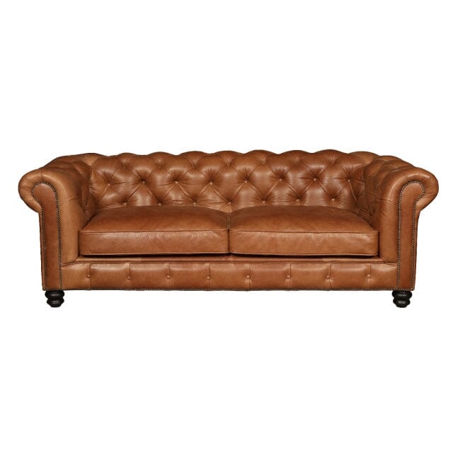 Gotti Club 2 Seater Brown Tan Leather Sofas Supplier 172 