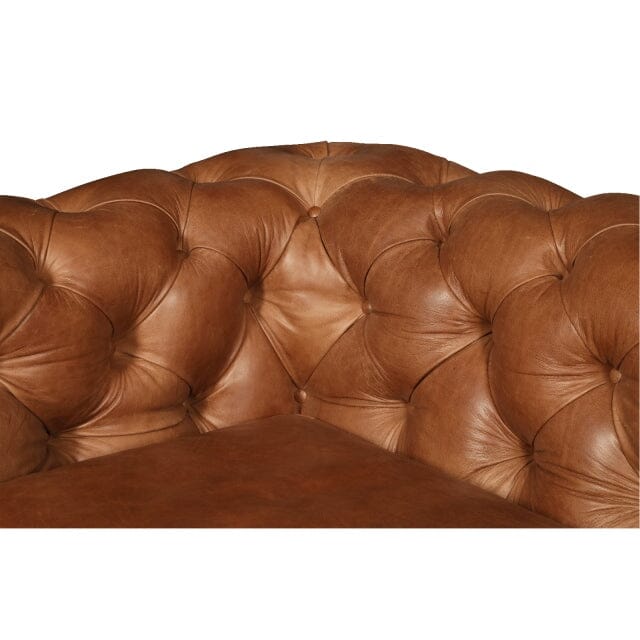 Gotti Club 2 Seater Brown Tan Leather Sofas Supplier 172 