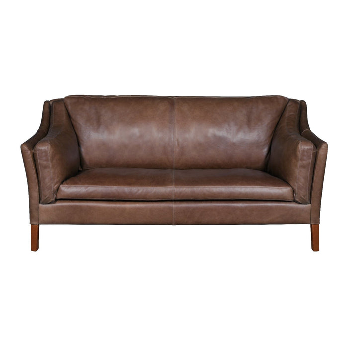 Malone Compact 2 Seater Espresso Leather Sofas Supplier 172 