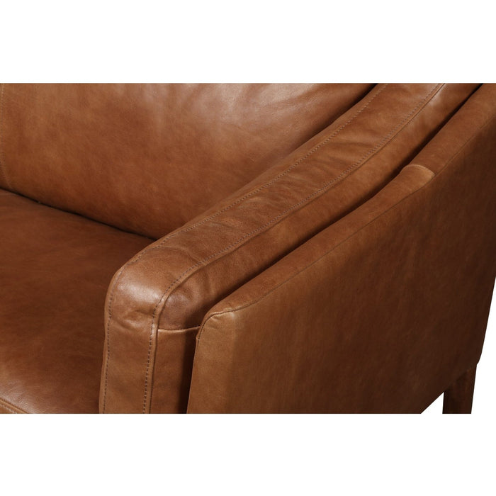 Malone Compact 2 Seater Brown Tan Leather sofa Supplier 172 