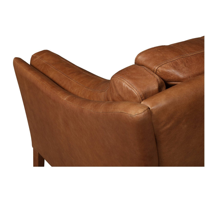 Malone Compact 2 Seater Brown Tan Leather sofa Supplier 172 